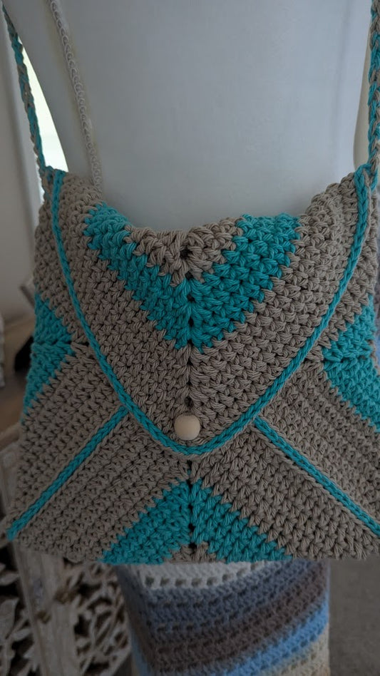 Made to Order - Ocean Breeze Crochet Shoulder Bag