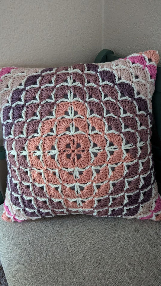 Made to Order - Sunset Petals Crochet Pillowcase