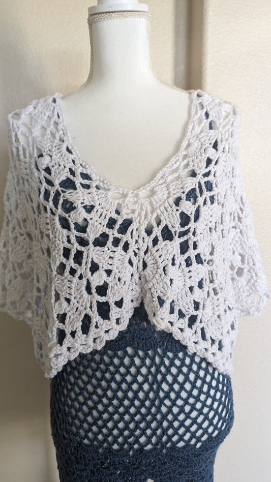 MADE TO ORDER - Crochet Floral Lace Cropped Top