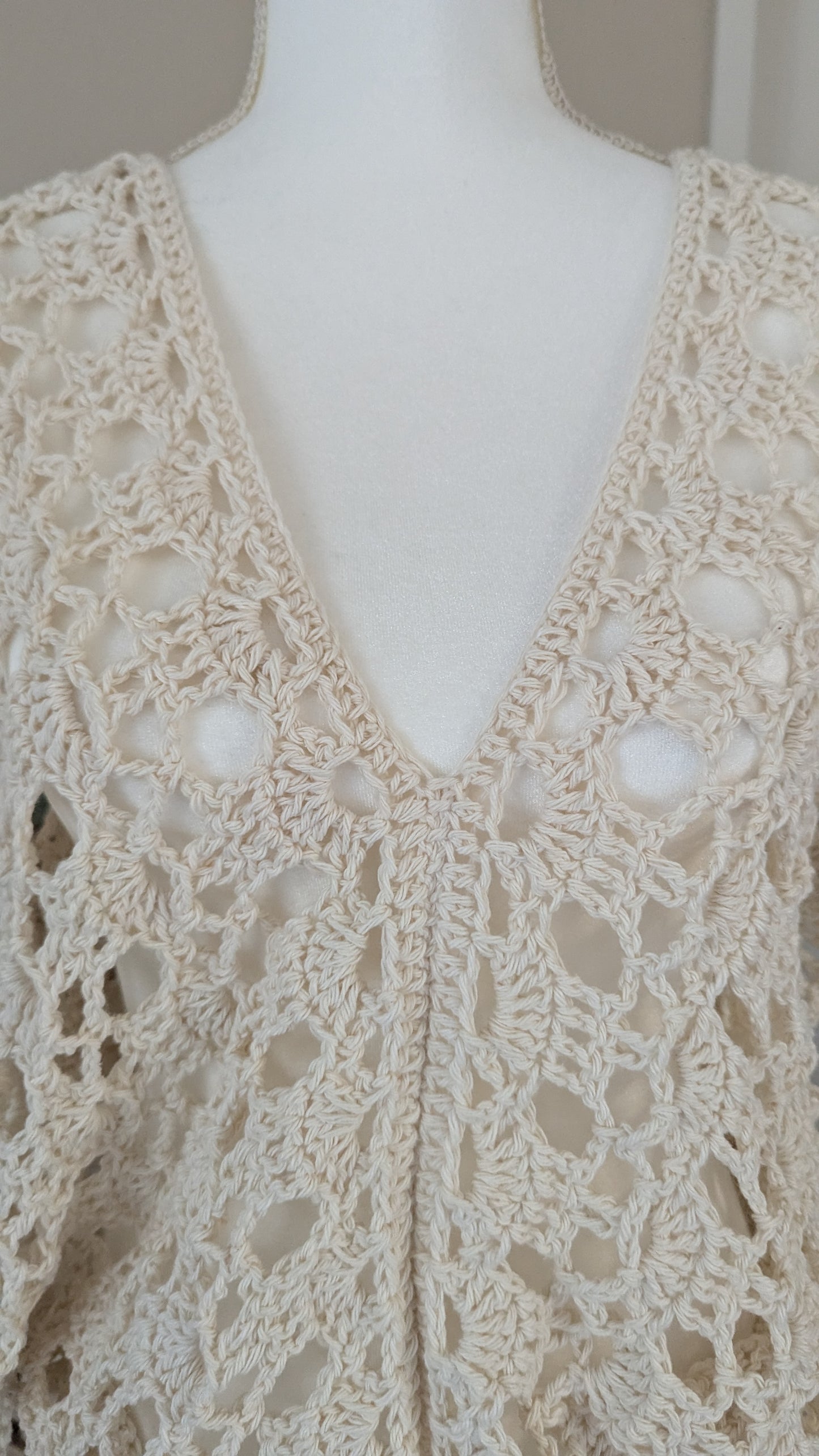 MADE TO ORDER -Ivory Breeze Crochet Butterfly Lace Bolero