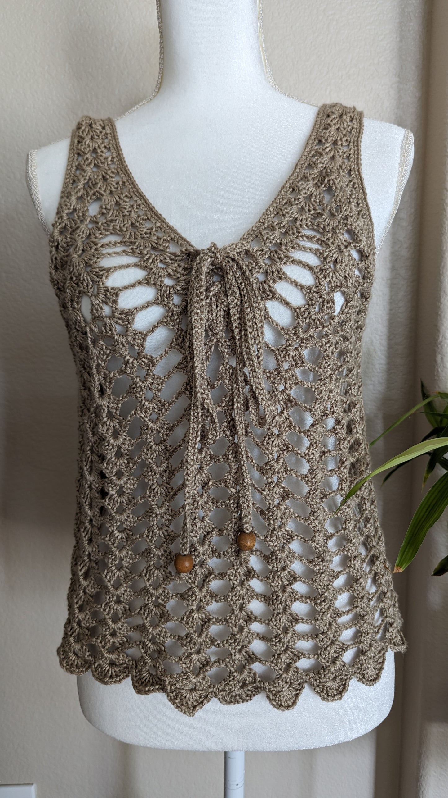 MADE TO ORDER - SANDY CROCHET MESH TOP