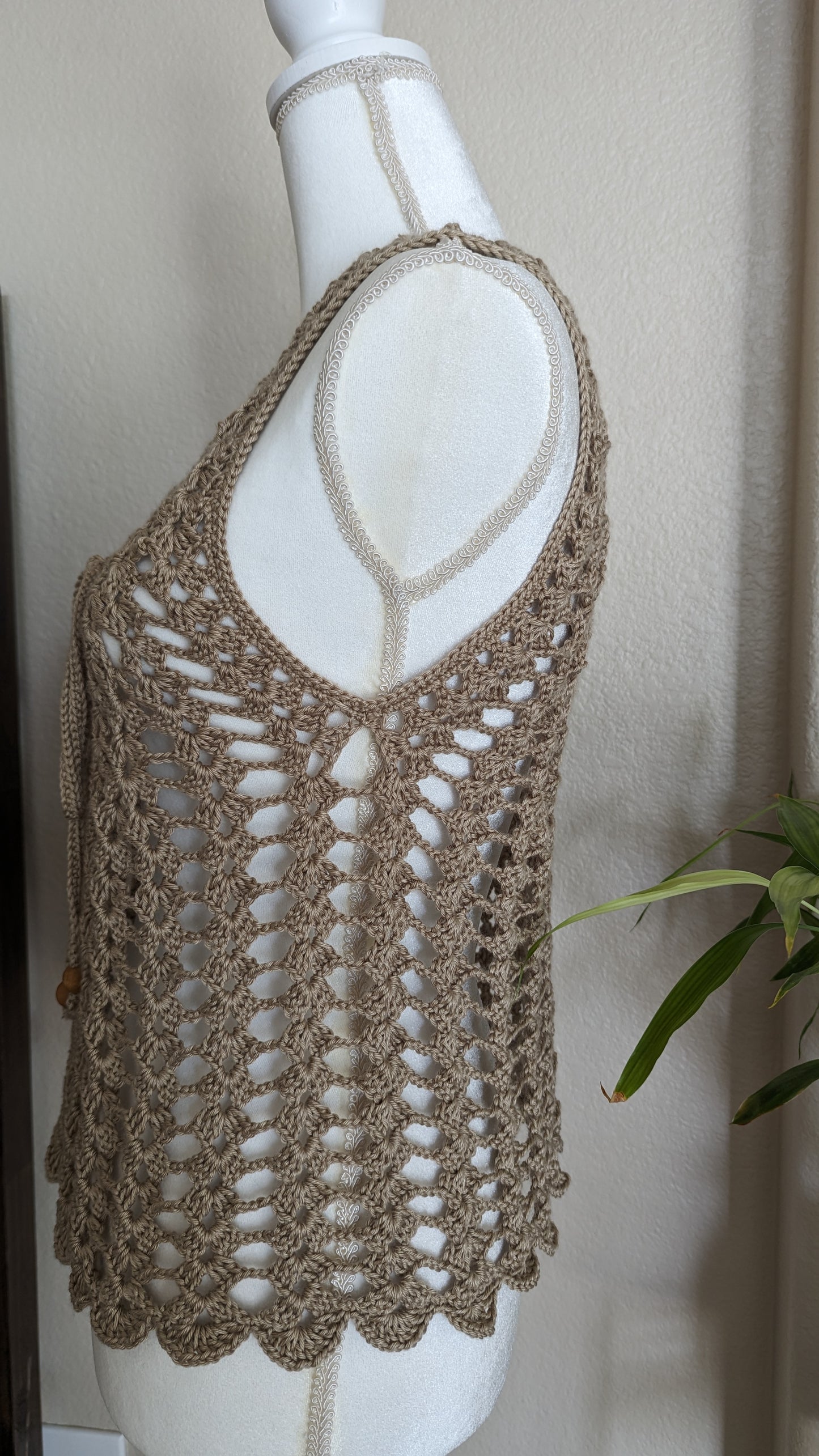 MADE TO ORDER - SANDY CROCHET MESH TOP