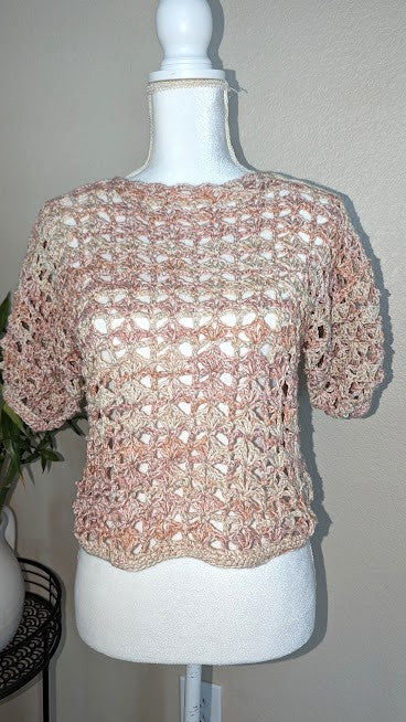 CUSTOM MADE ORDER - SAND DUNES CROCHET LACE PULL-OVER